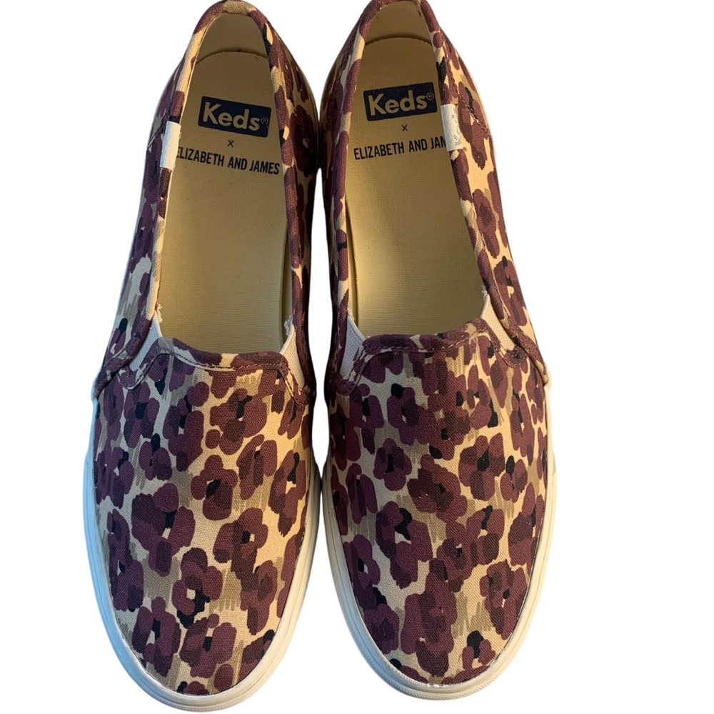 Keds x Elizabeth and James Collaboration Purple Floral Slip On‎ Sneakers Shoes